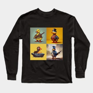 4 Civil War Era Duck Caricatures Long Sleeve T-Shirt